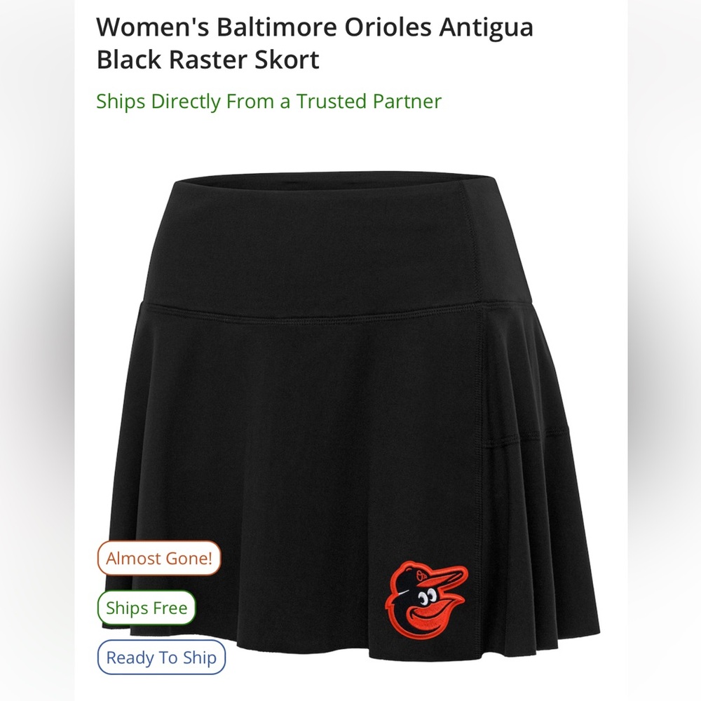 Antigua women’s Orioles skort